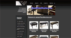Desktop Screenshot of jansenpianobenches.com