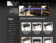 Tablet Screenshot of jansenpianobenches.com